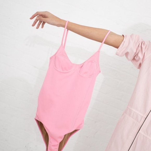 NWT Baserange Soft Swimsuit in Mom Pink (XS) - Picture 4 of 5
